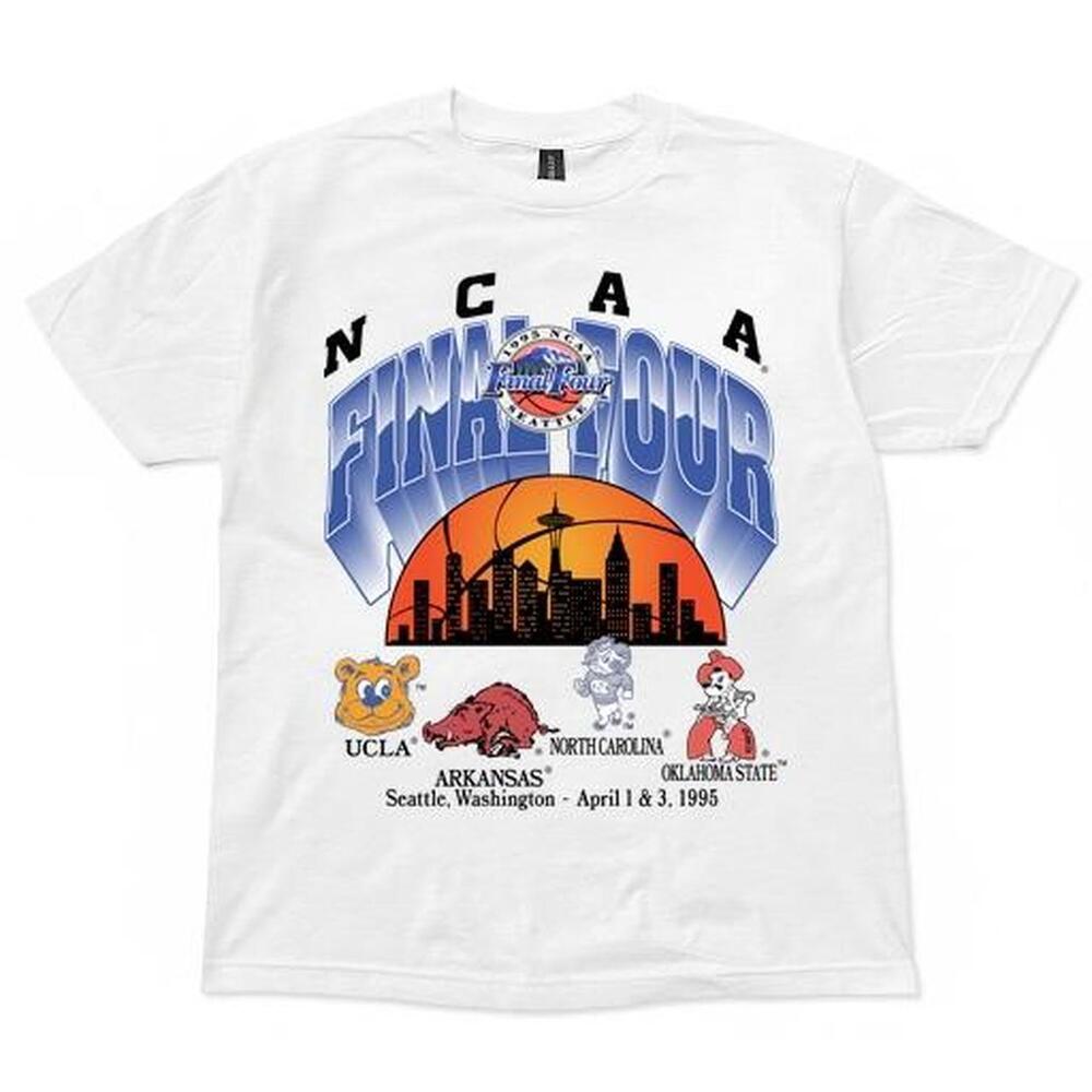 1995 Ncaa Final Four T-Shirt Ucla Arkansas North Carolina